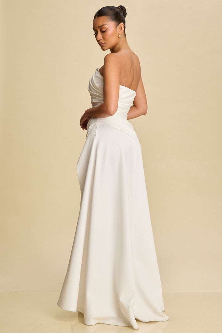 Everly Draped High Slit Maxi Dress