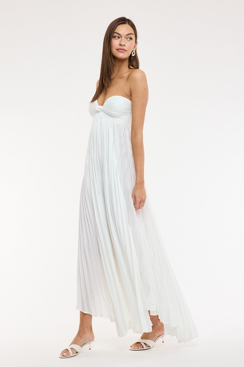 Ivory Breeze Pleated Maxi