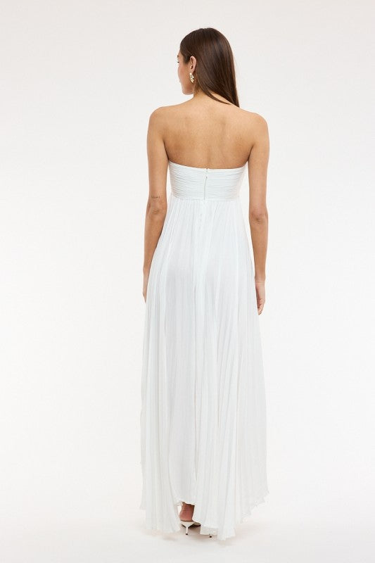 Ivory Breeze Pleated Maxi