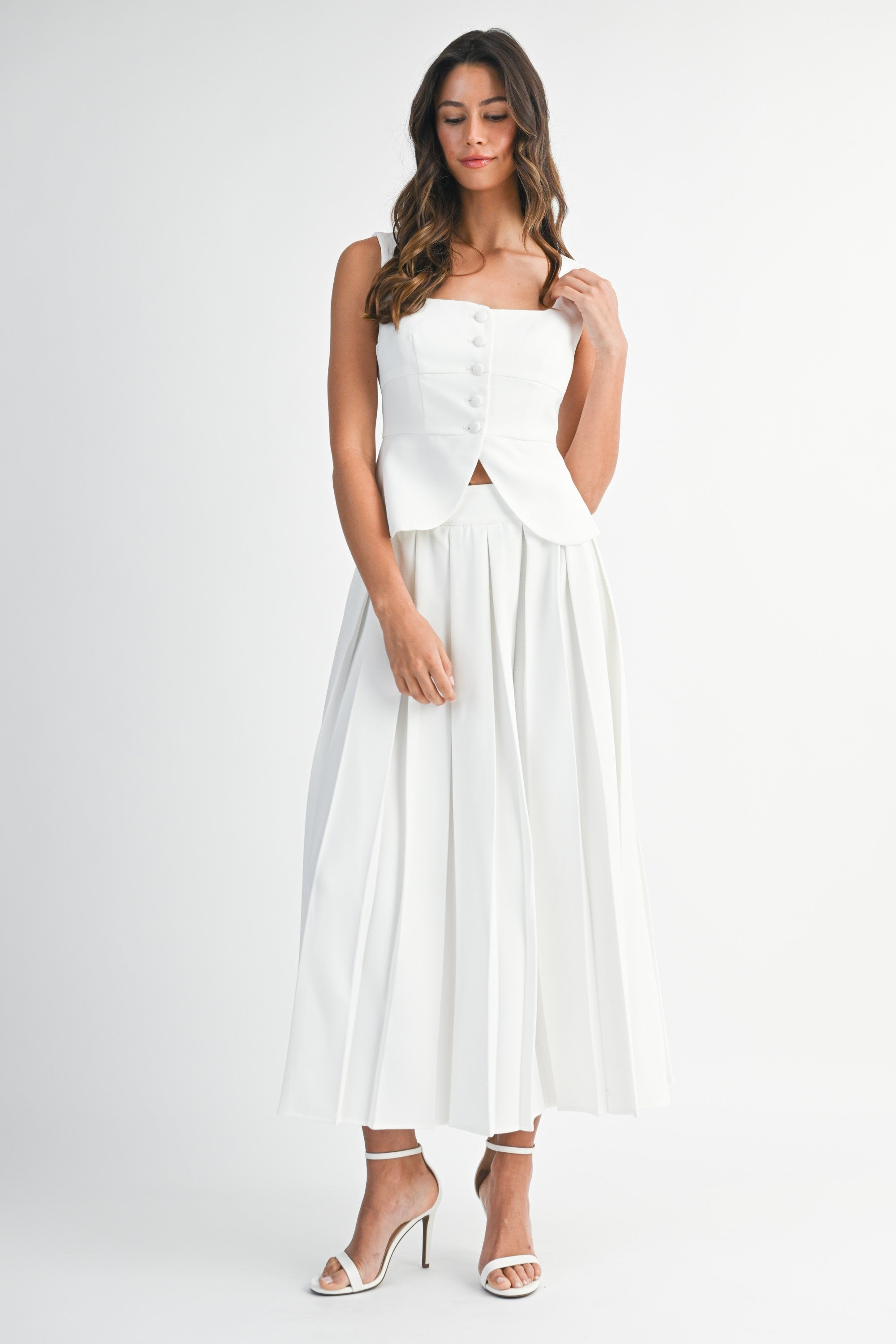 Modern Muse Vest & Midi Skirt Set
