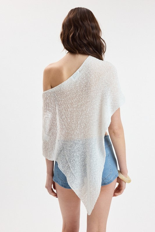 Coastal Drift Knit Poncho