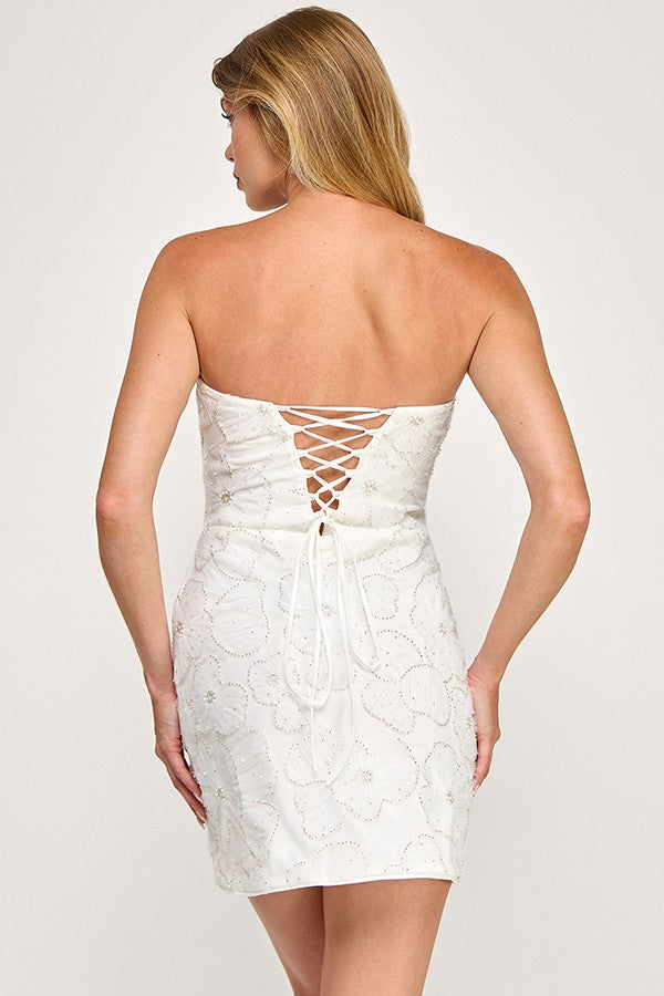 Rosette Mini Dress