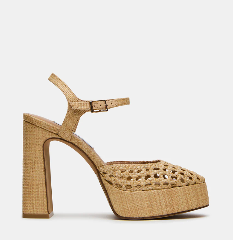 Steve Madden - Lexie Raffia Platform Heel (Natural)