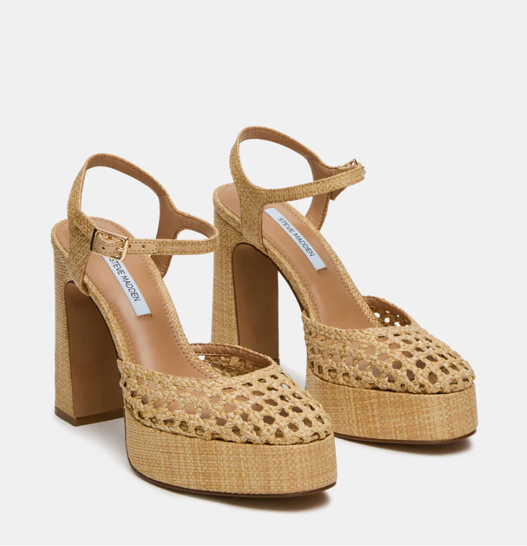 Steve Madden - Lexie Raffia Platform Heel (Natural)