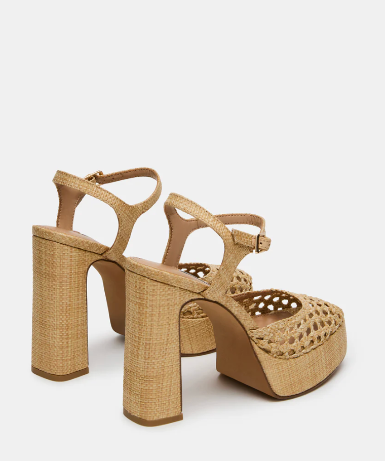 Steve Madden - Lexie Raffia Platform Heel (Natural)