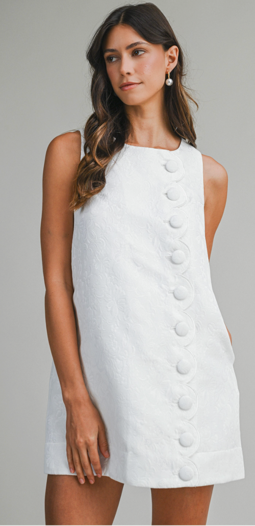 Eloise Button Mini Dress